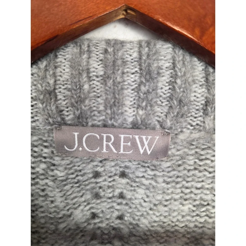J.Crew Relaxed‎ Gray Merino Wool Alpaca Blend Oversized Crewneck Sweater Womens - Picture 6 of 8